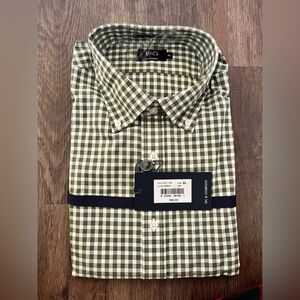 LINCS Olive Green Checkered Men's Shirt